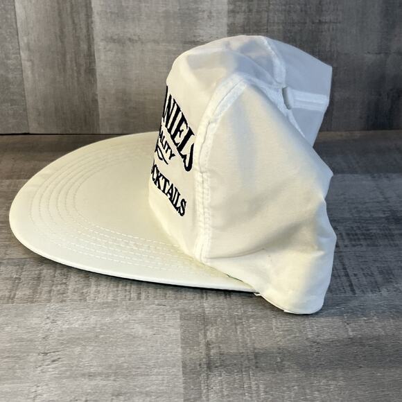 VTG Jack Daniels Country Cocktails Long Bill Hat Adjustable White Embroidered - Picture 4 of 8